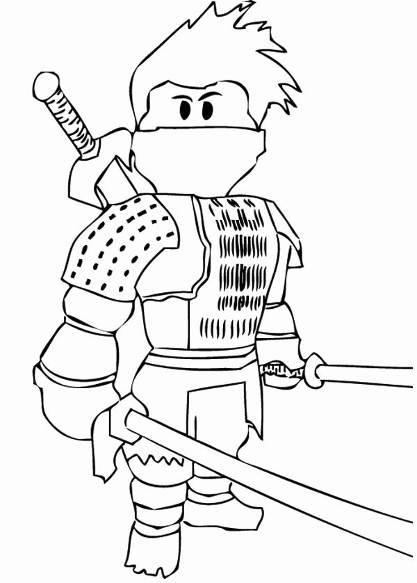 Roblox Warrior Coloring Page