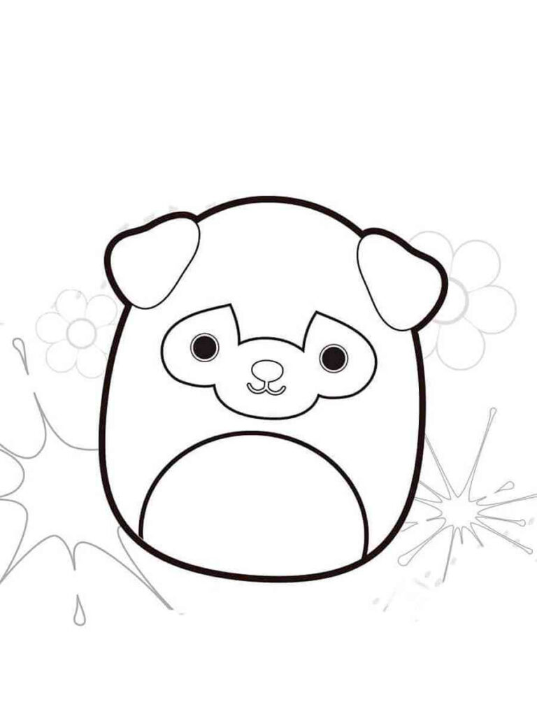 Squishmallow Dog Coloring Page