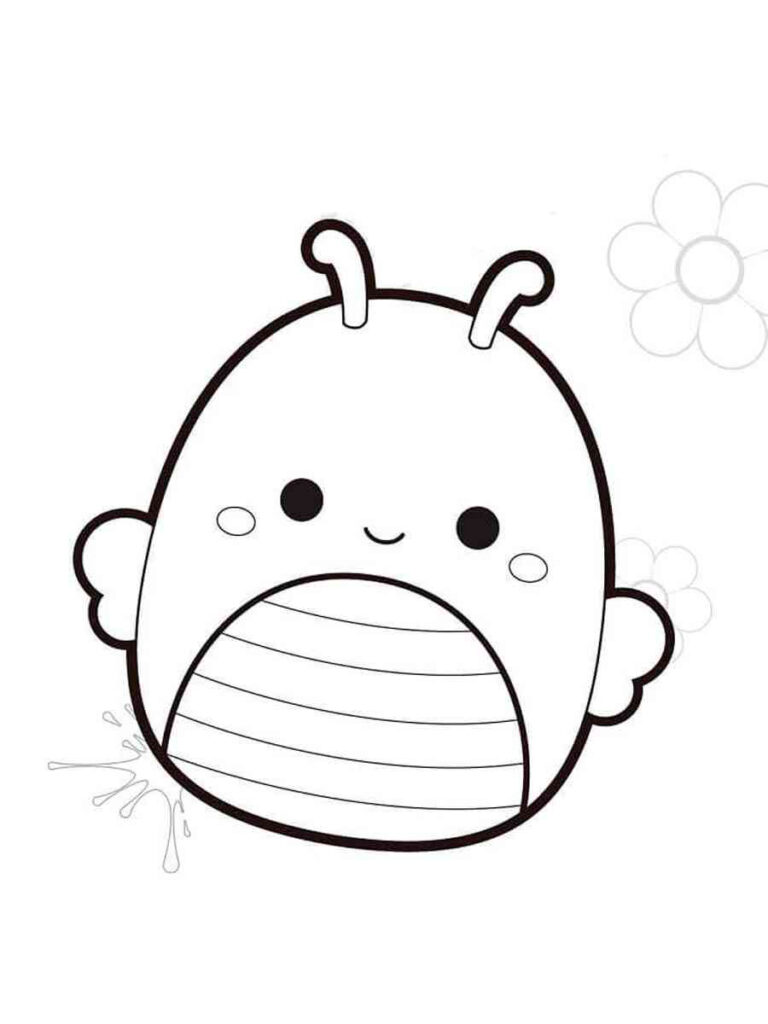 Squishmallows Bumblebee Coloring Page