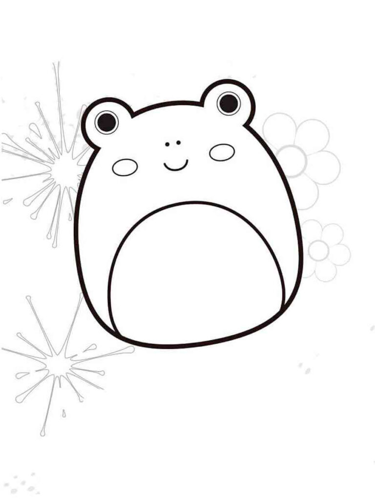 Squishmallows Frog Coloring Page