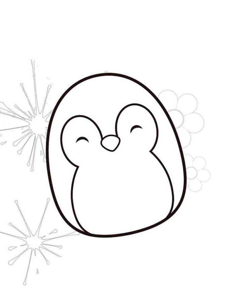 Squishmallows Penguin Coloring Page