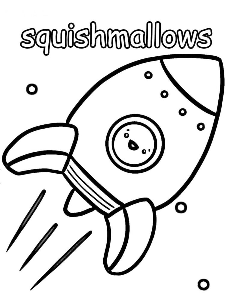 Squishmallows Rocket Coloring Page