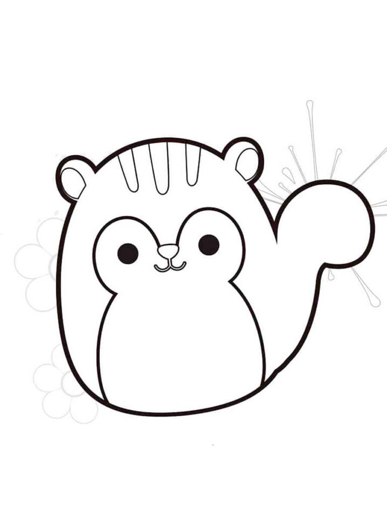 Squishmallows Squirrel Coloring Page