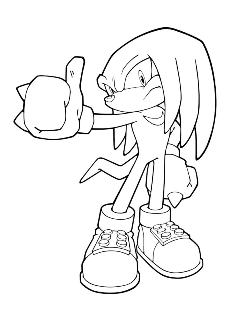 Thumbs Up Knuckles Coloring Page