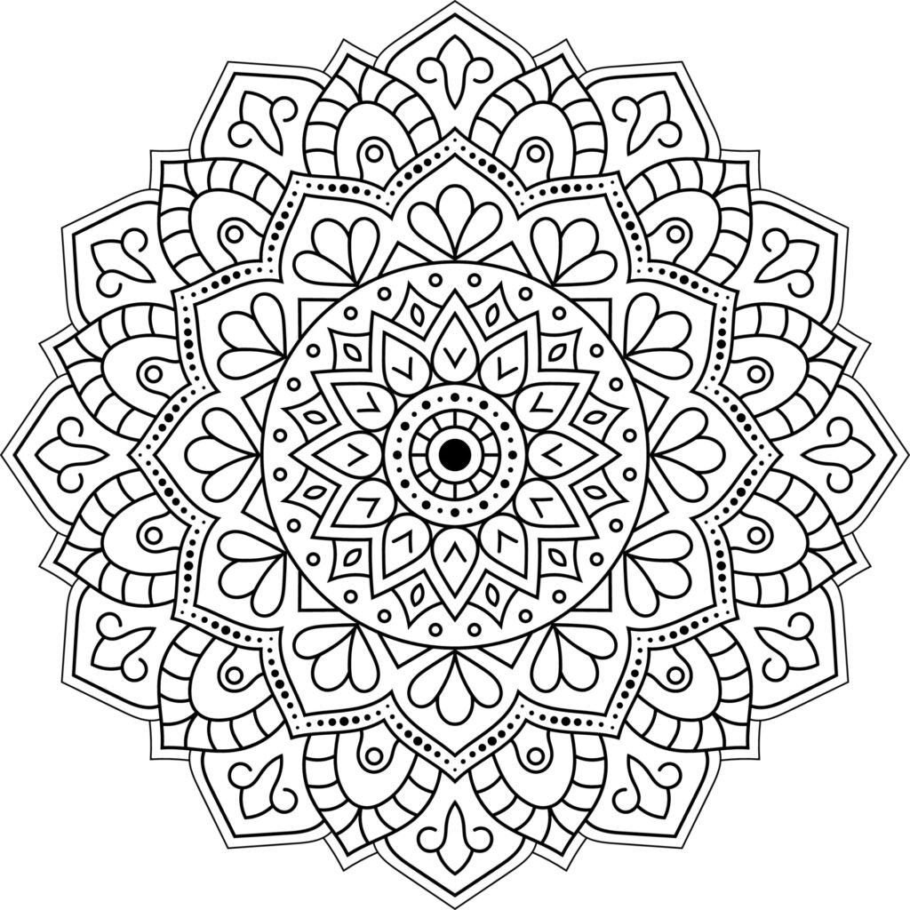 Advanced Mandala Coloring Page