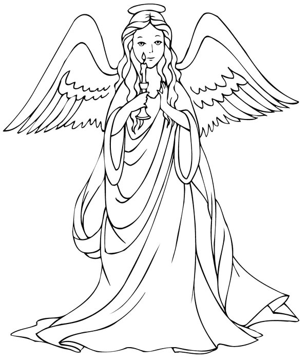 Angel Coloring For Seniors