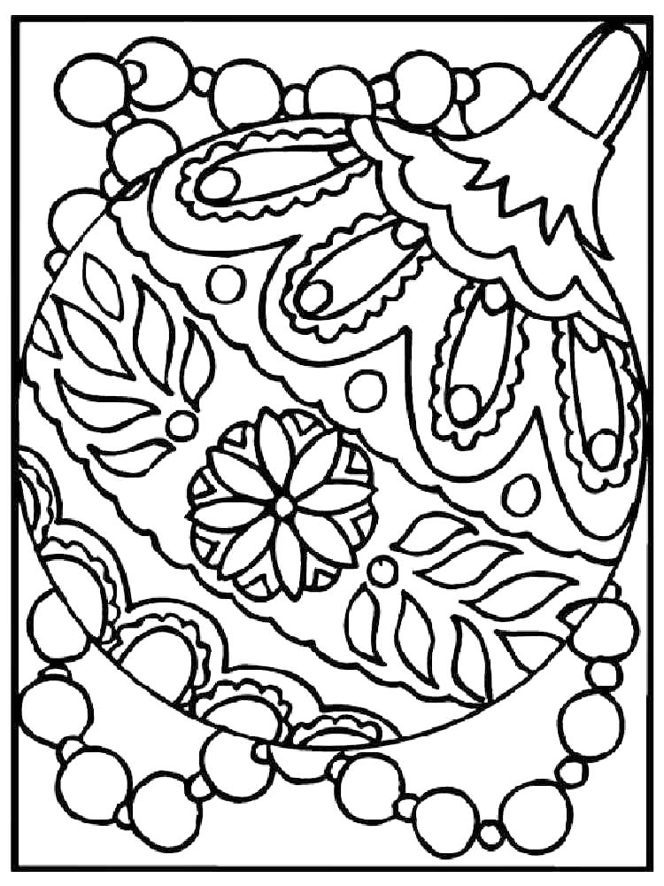 Christmas Ornament Coloring Page For Seniors