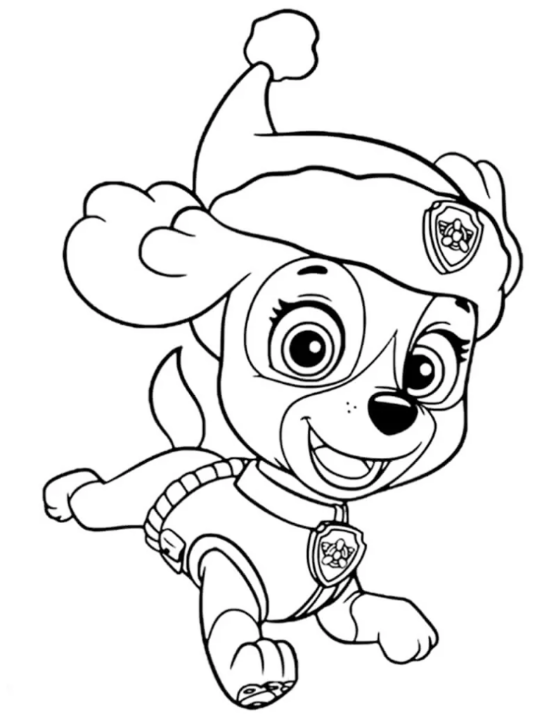 Christmas Skye Coloring Page