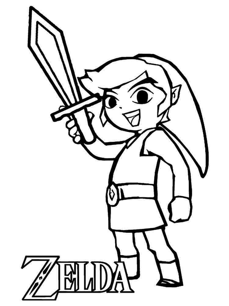 Cute Link Coloring Page