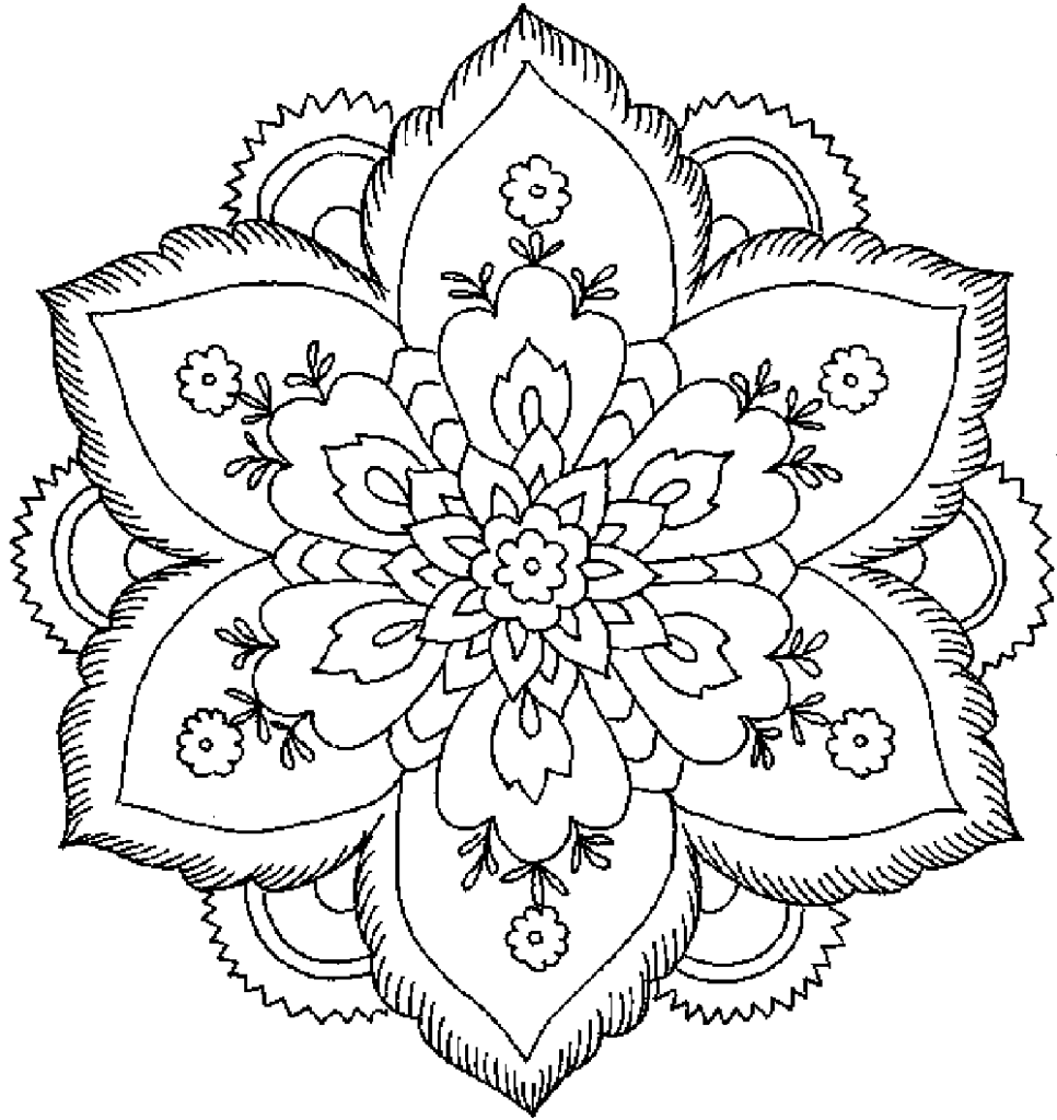 Doily Coloring Page For Seniors