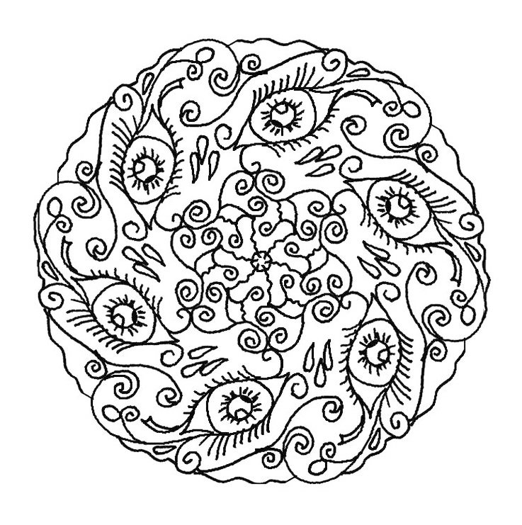 Eye Mandala Coloring Page