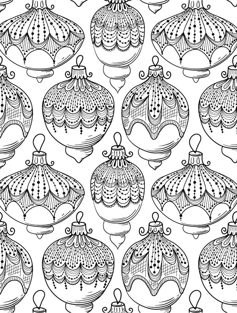 Fancy Ornaments Coloring Page