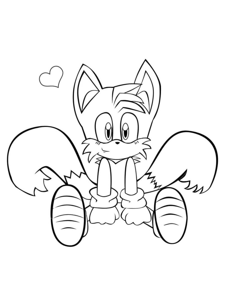 Heart Tails Coloring Page