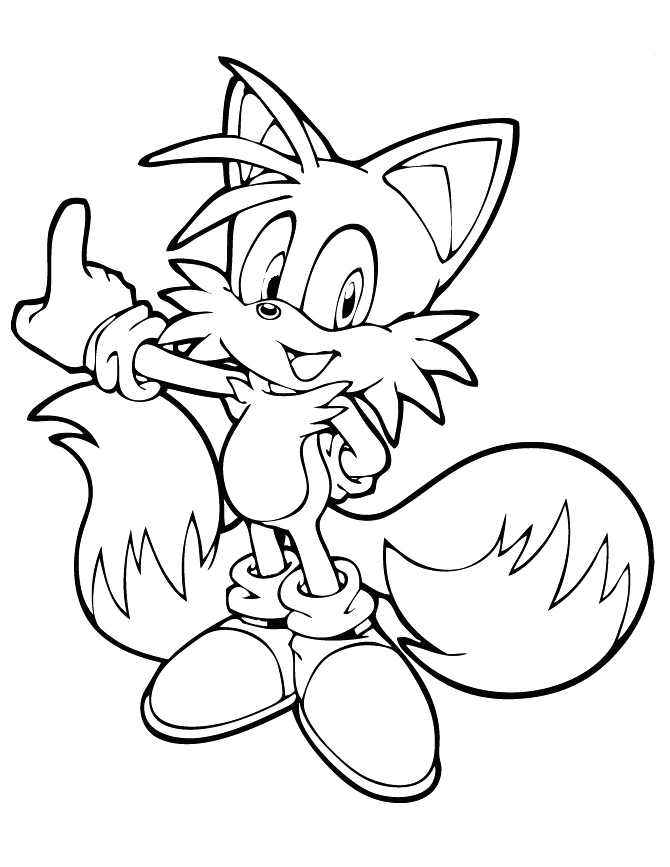 Hello Tails Coloring Page