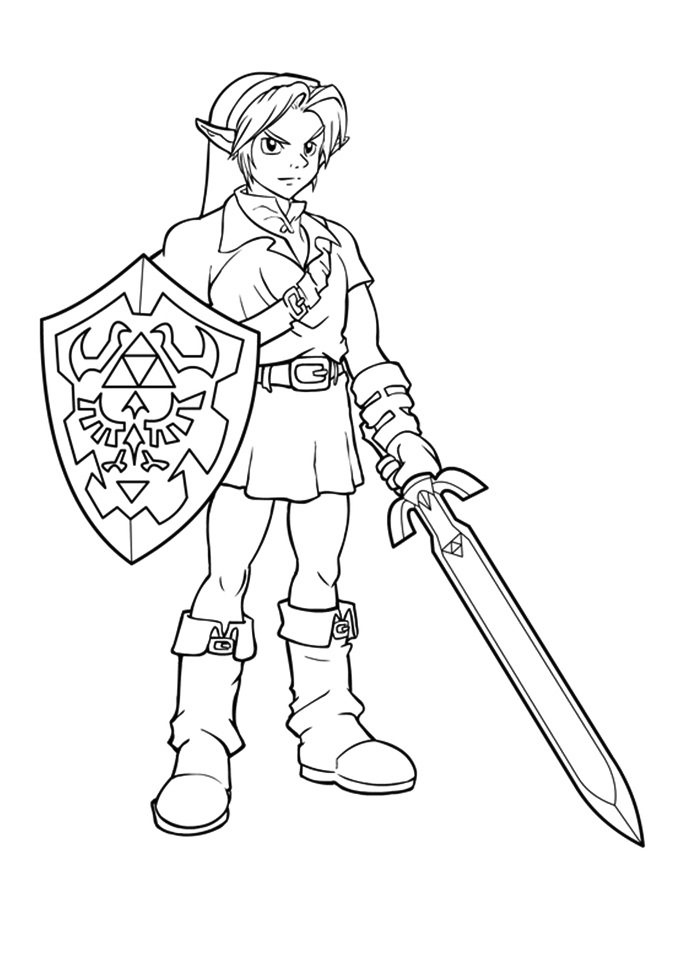 Link From Zelda Coloring Pages