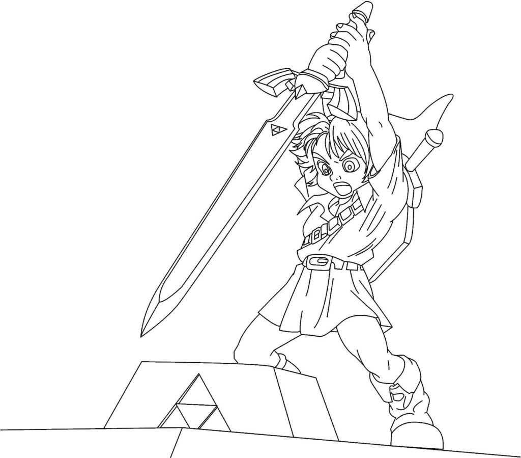 Links Sword Coloring Page