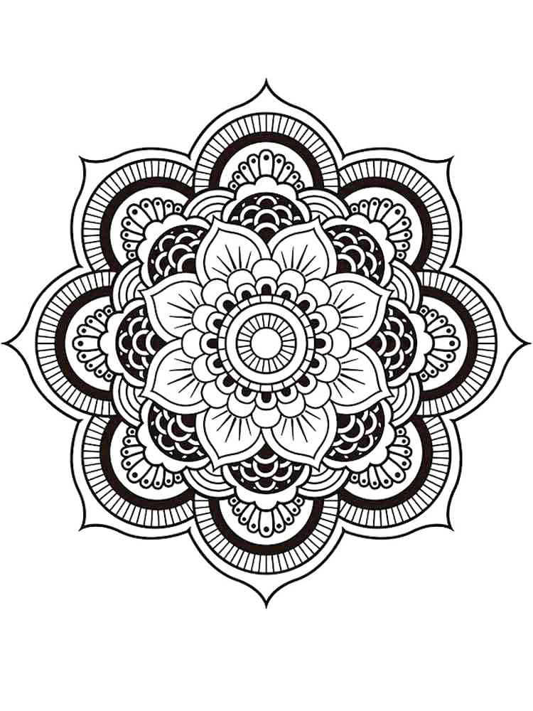 Mandala Coloring Page For Seniors