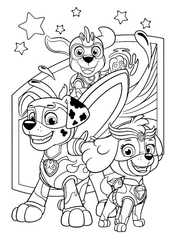 Paw Patrol Characters Coloring