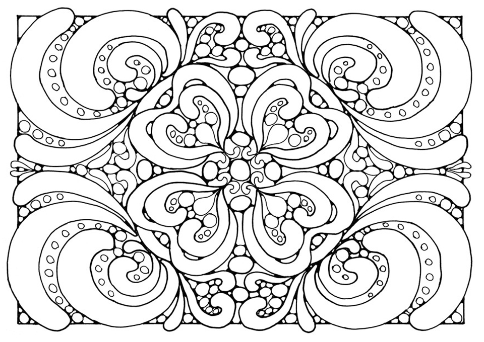 Psychedelic Swirls Coloring Sheet