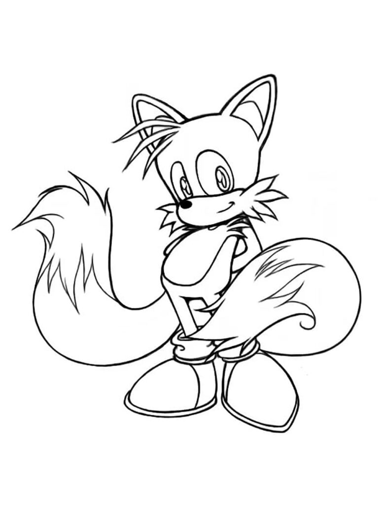 Sonics Tails Coloring Page