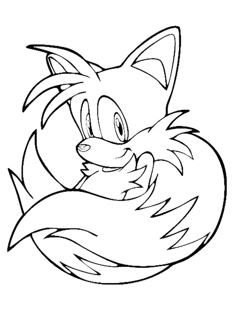 Tails Character Coloring Page