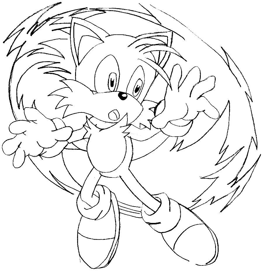 Tails Coloring Pages