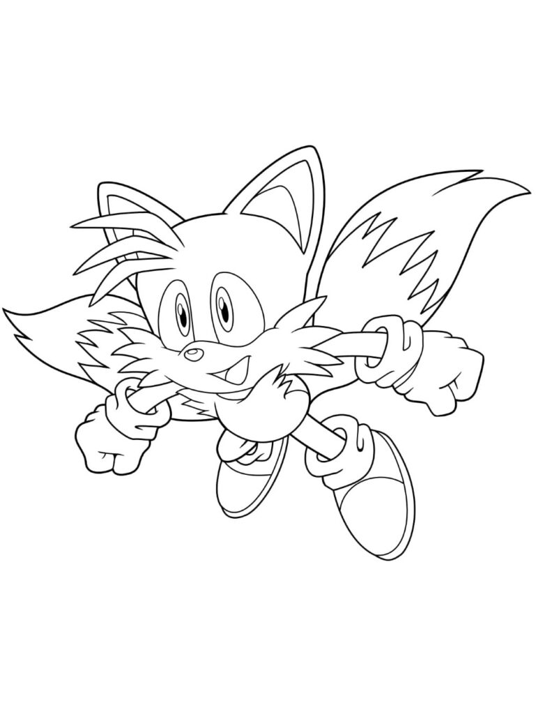 Tails Printable Coloring Page