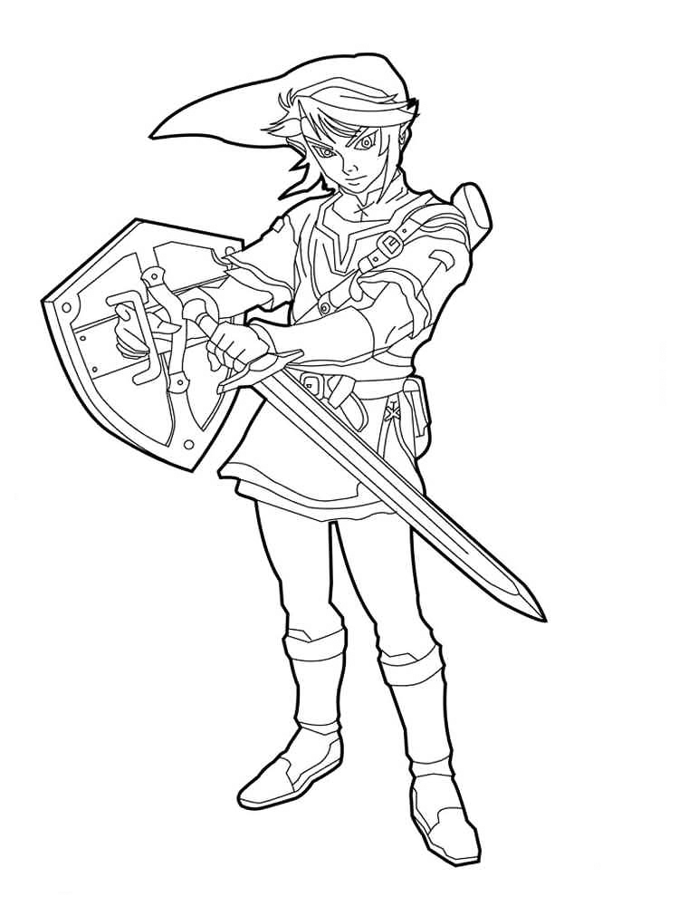 The Legend Of Zelda Coloring Page