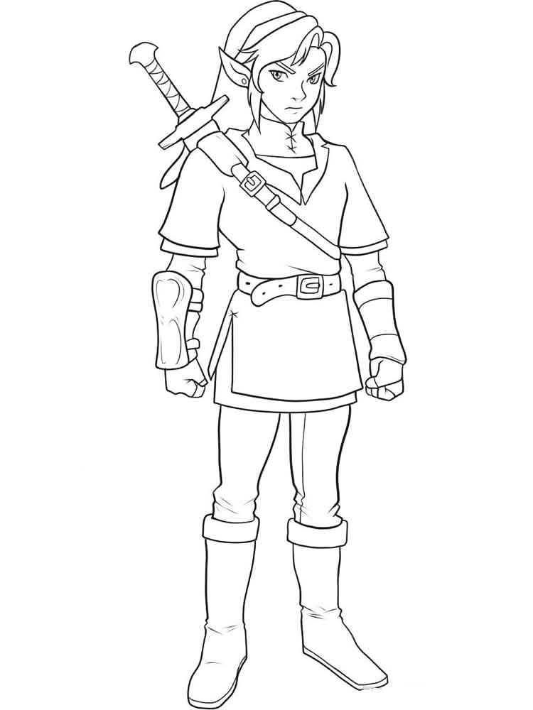 The Legend Of Zelda Coloring Sheet