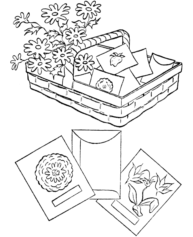 Vegetable Seeds Basket Coloring Page