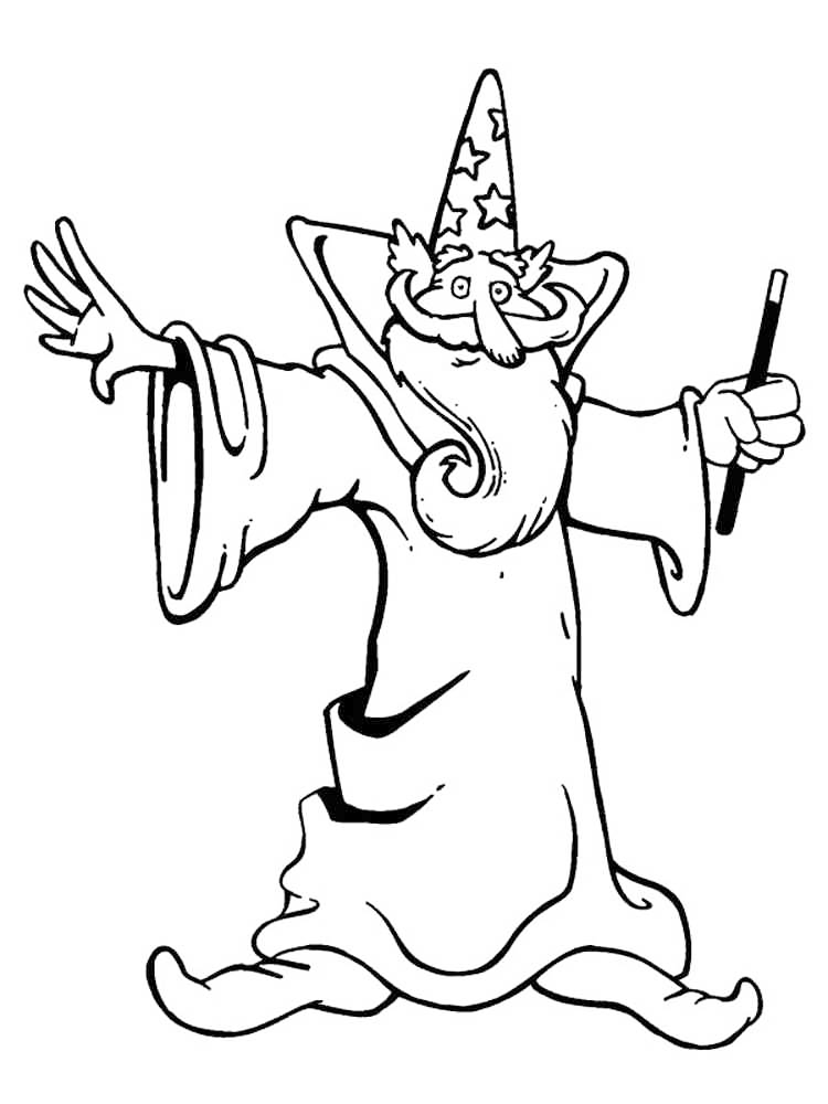 Wizard Coloring Page