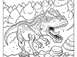 Ceratosaurus Printable Coloring Sheet