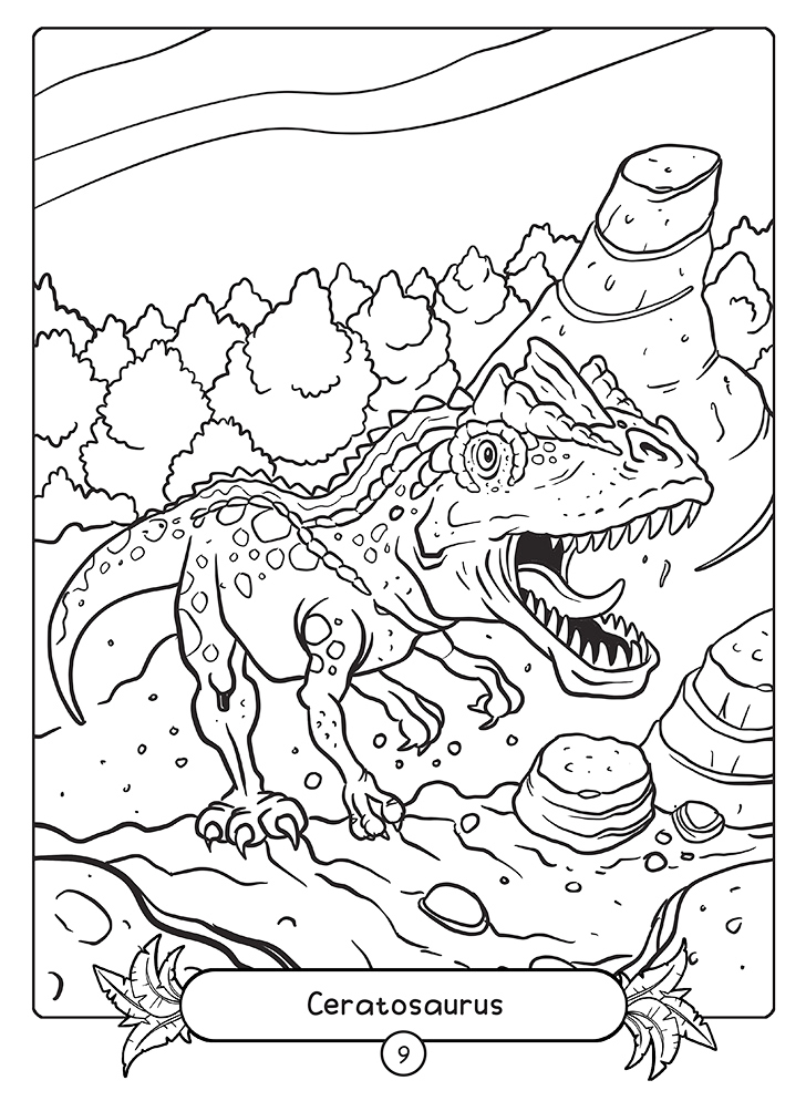 Ceratosaurus Printable Coloring Sheet