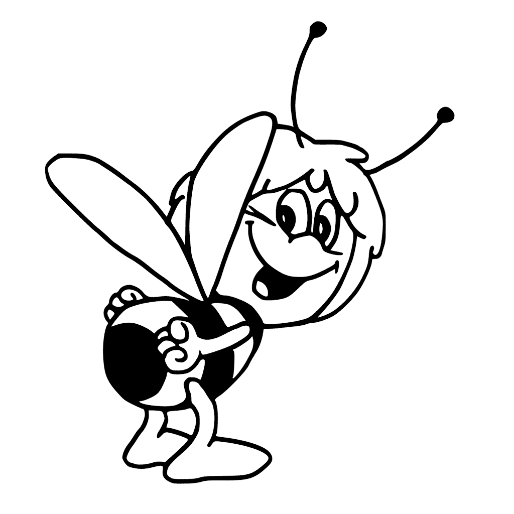 Cute Maya The Bee Coloring Page