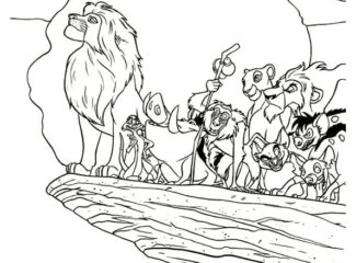 Lion King Characters Coloring Page