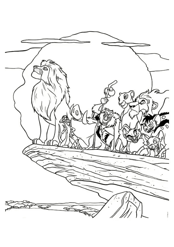 Lion King Characters Coloring Page