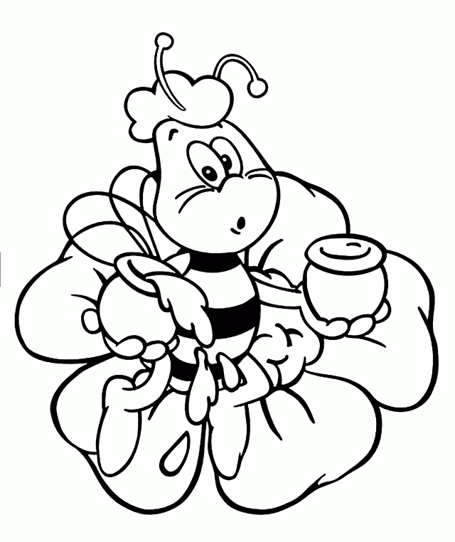 Willy In The Honey Maya The Bee Coloring Page